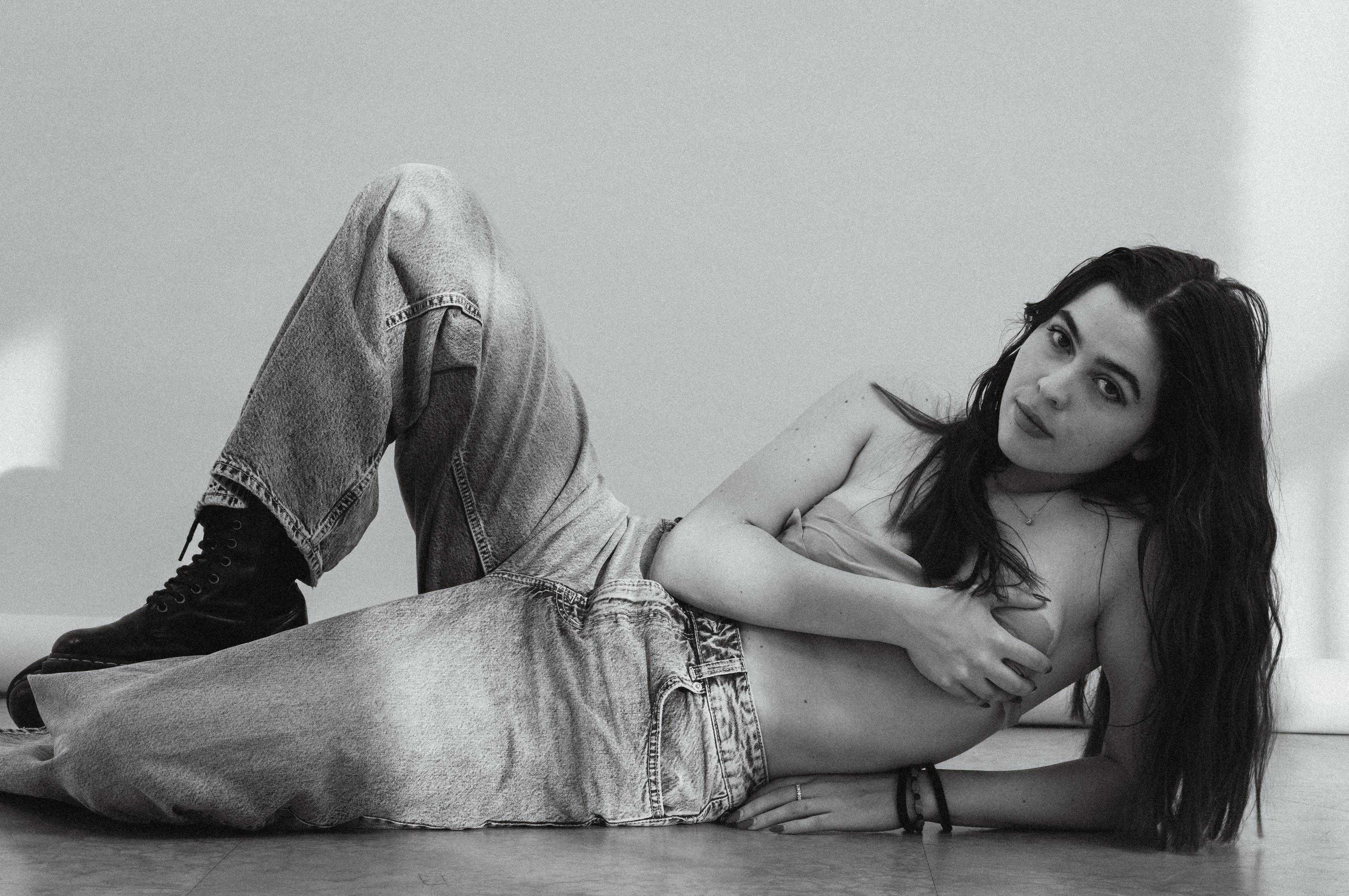 Marie Nives b&w coat